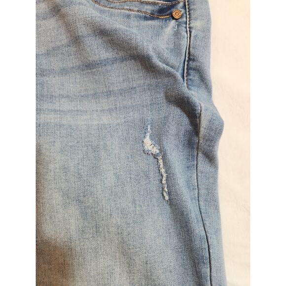 Democracy Jeans Womens Sz 8 Blue "Ab" Solution Technology Whiskers Distressed - Picture 6 of 15